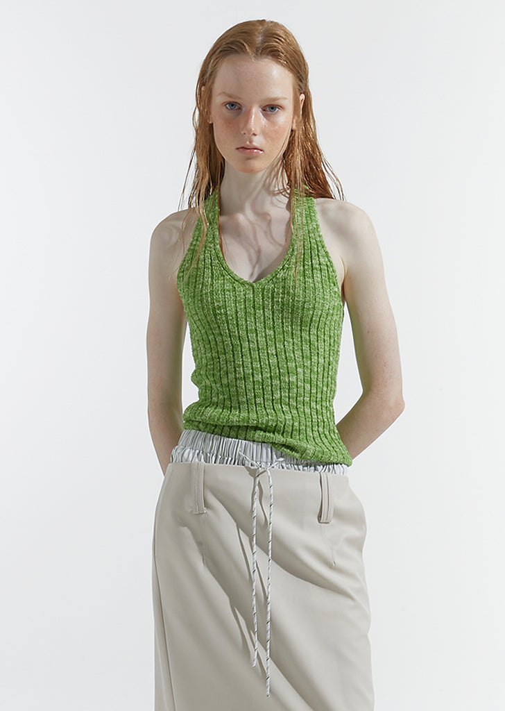 saysra-ss-24-halterneck-knit-top-mix-green