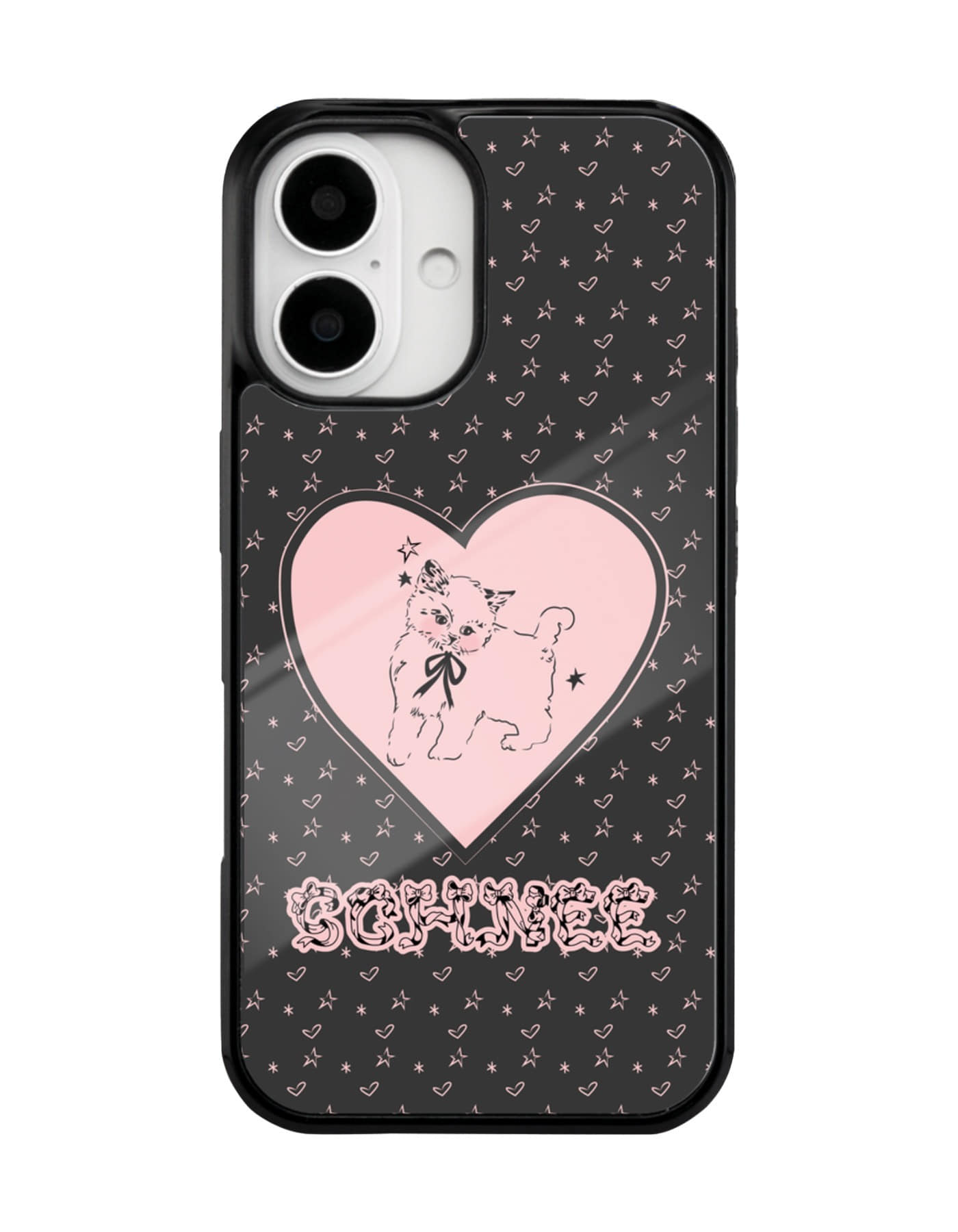 schnee-ss-25-heart-&-kitten-pattern-case