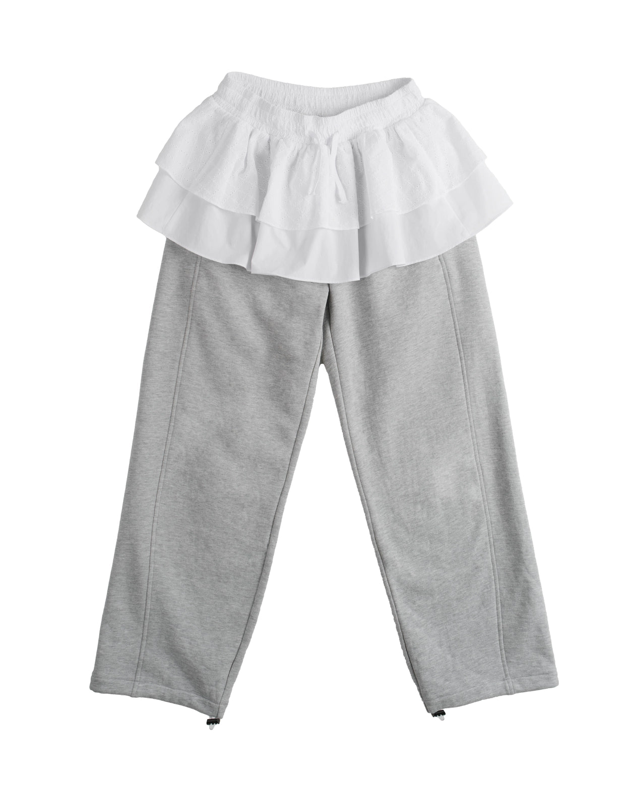 lo-axual-fw-24-ruffle-layerd-sweatpants