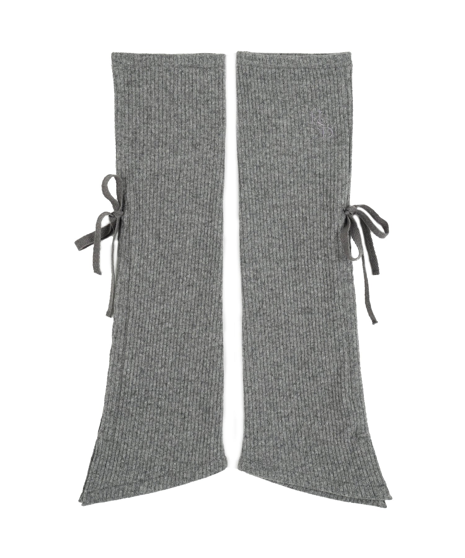 high-school-disco-fw-24-ribbon-slit-wool-ribbed-leg-warmer_gray