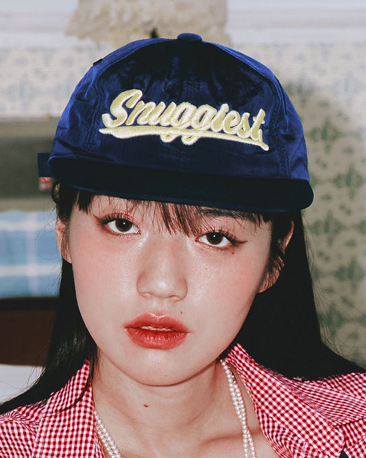 snuggiest-ss-24-vintage-logo-nylon-cap-navy