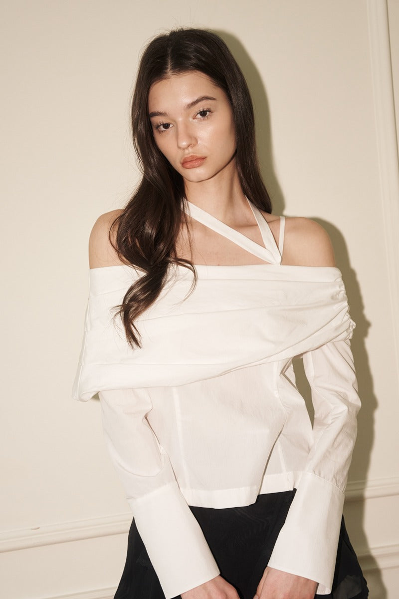 odd-one-out-ss-24-drape-off-shoulder-shirt-white