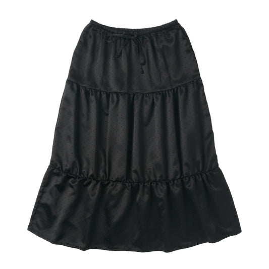 [SUNNECT] SS 25 P.D. Tiered L Skirt - Black