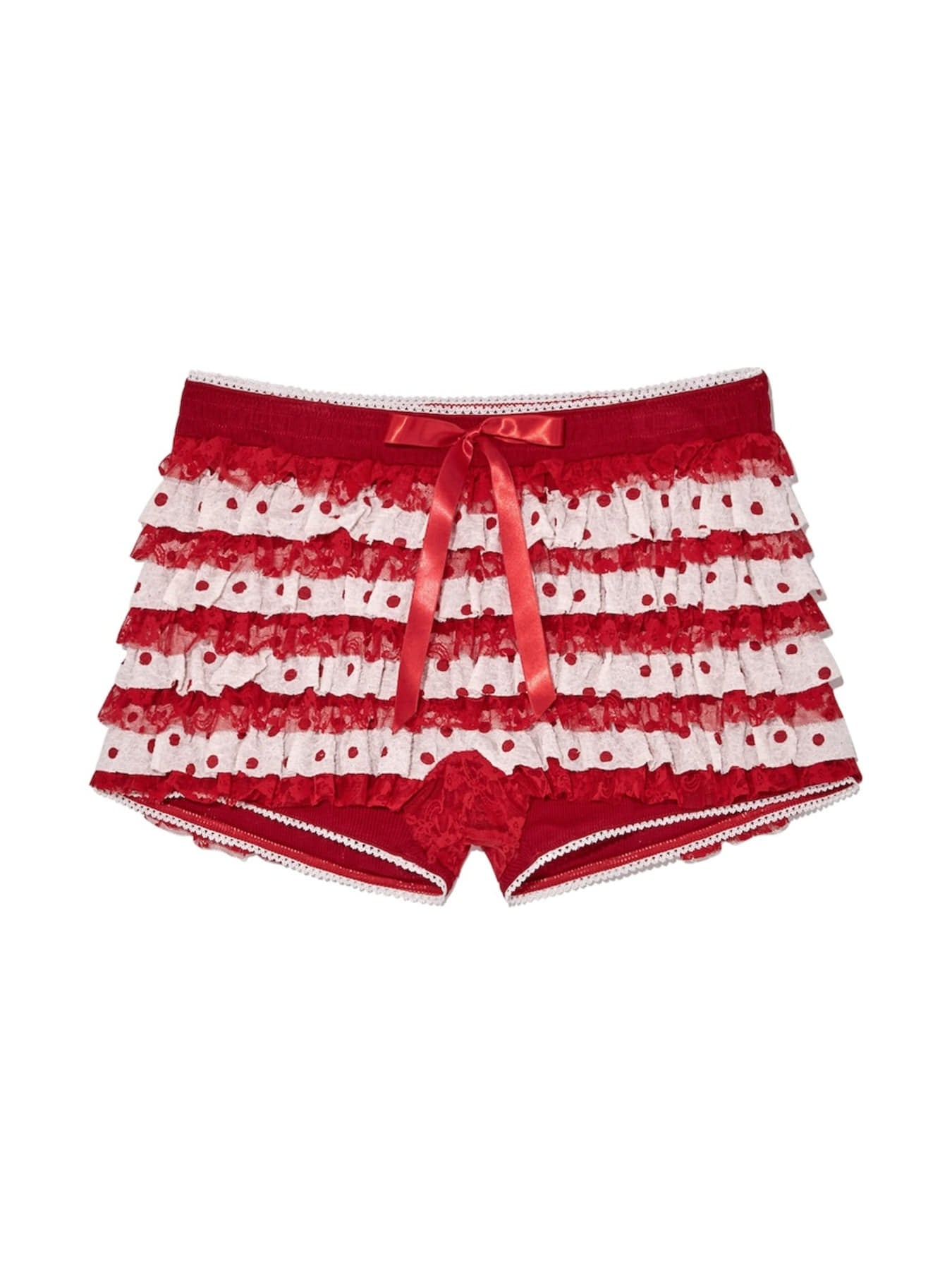 glowny-ss-25-coco-dot-bloomer-shorts-(red)