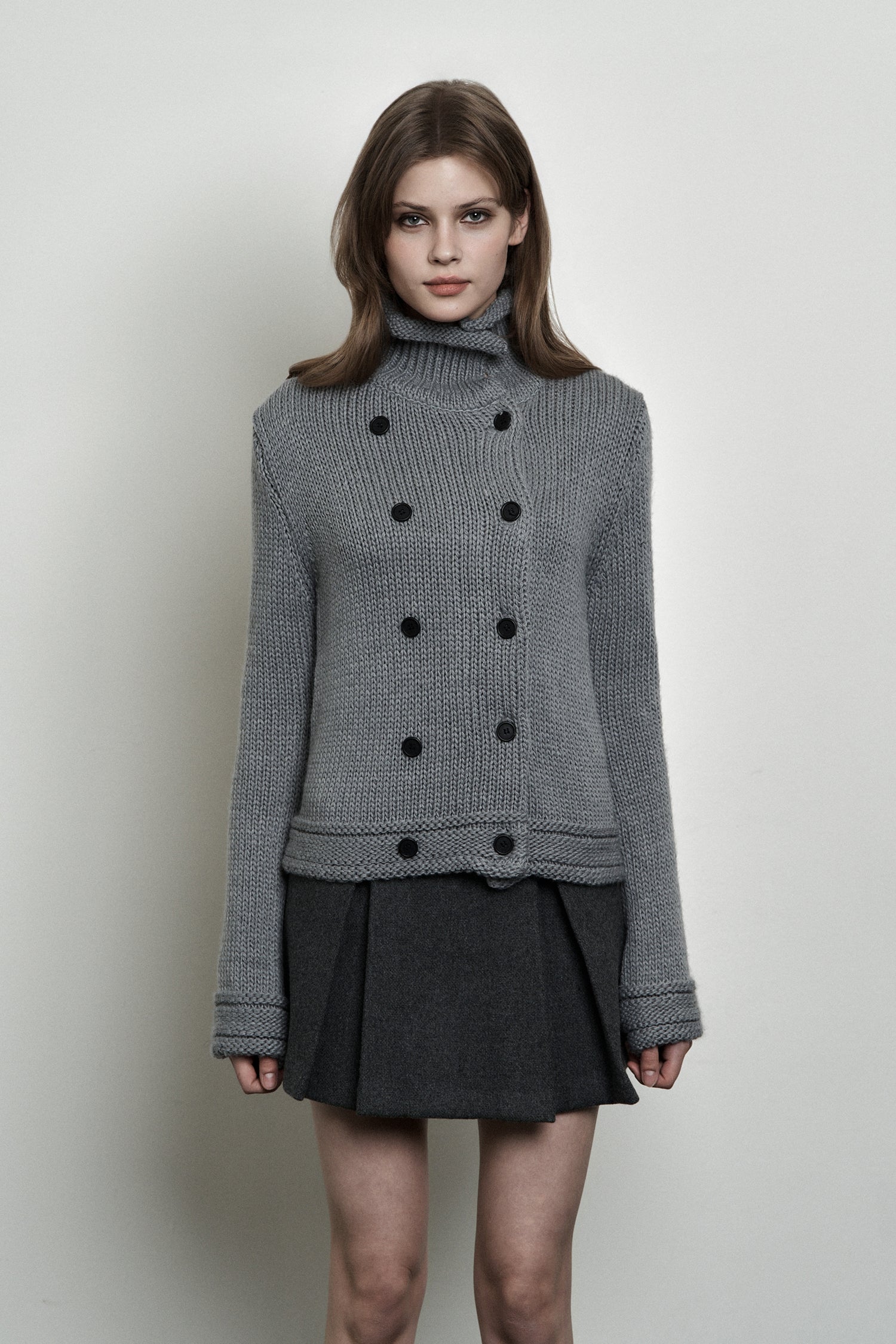 synerjyn-fw-24-double-button-knit-cardigan-sky-gray