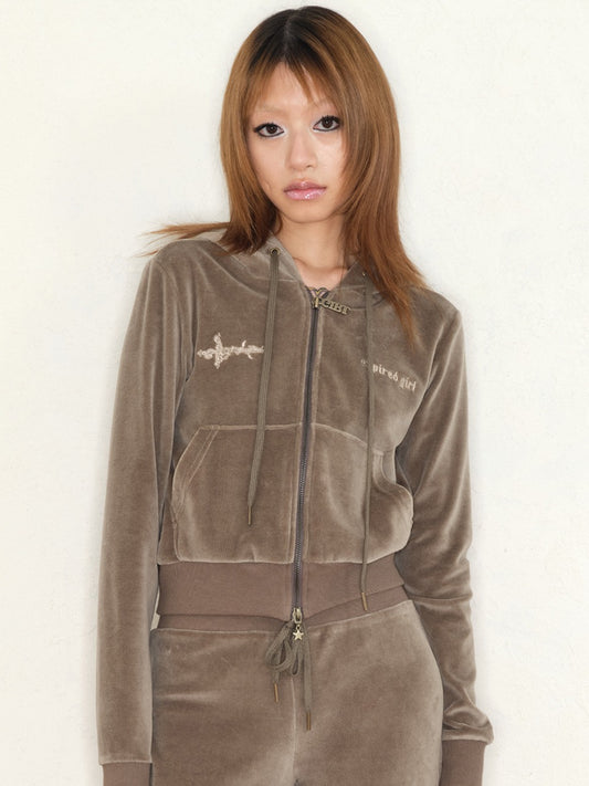 expired-girl-fw-24-velour-hoodie-zip-up-moss-green