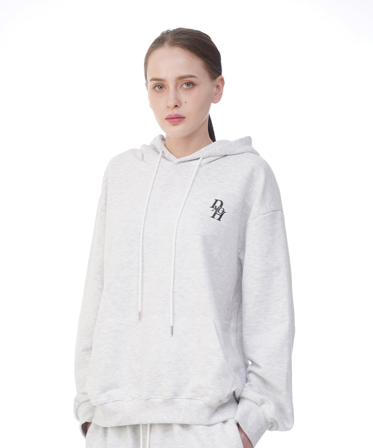 dxoh-fw-24-unisex-thunder-logo-hoodie-white-melange