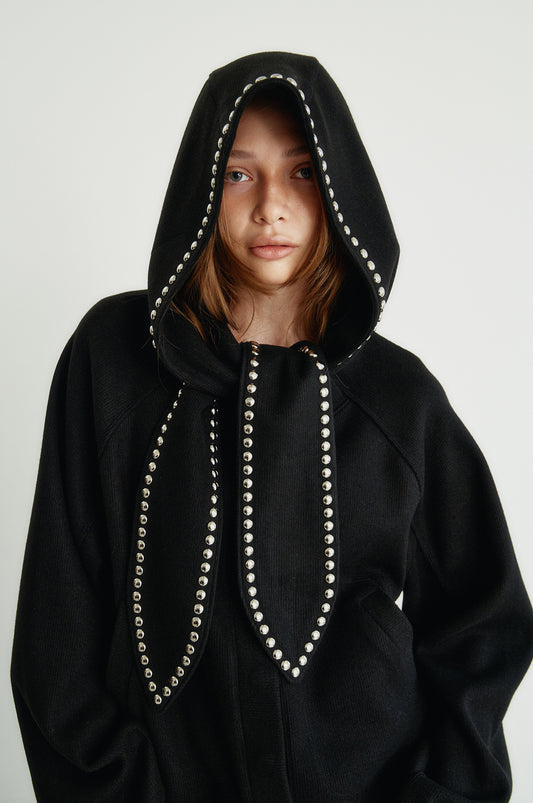 gimmetheyoung-fw-24-g_studded-muffler-hoodcardigan-/-black