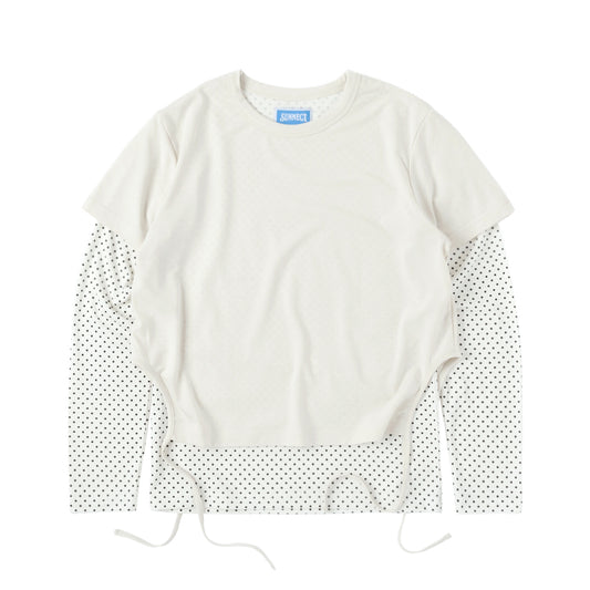 [SUNNECT] SS 25 P.D. Layered LS Tee - White