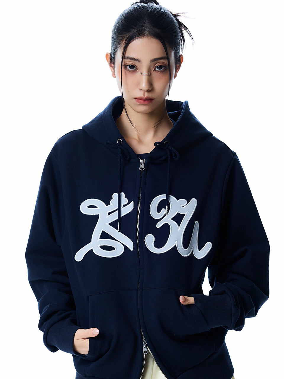 luv-is-true-ss-25-basic-iloveu-hood-zipup(navy)