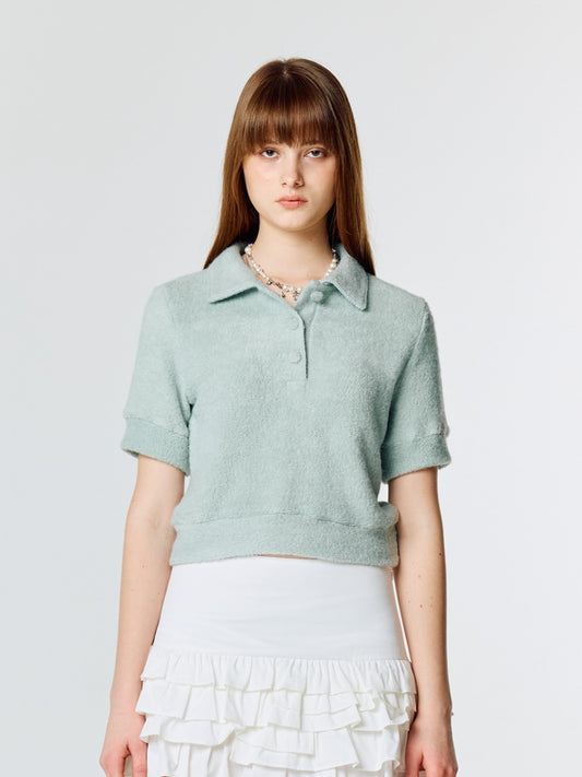 lartigent-ss-25-l15-terry-collar-tshirt(mint)