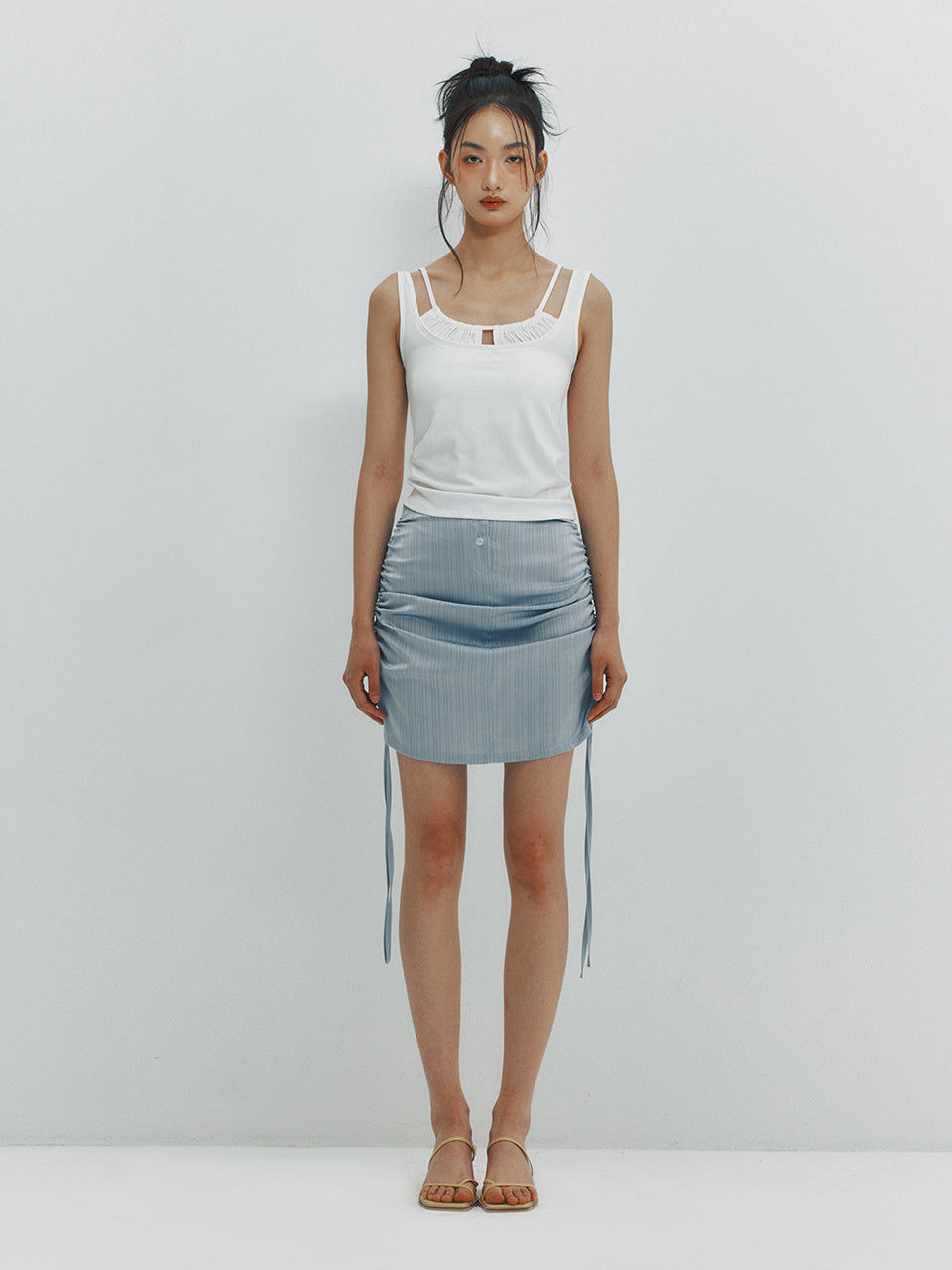 meenderi-ss-24-shirring-satin-skirt-sky-blue