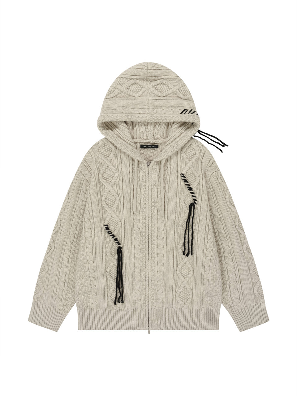 the-greatest-ss-25-cable-knit-hood-zipup-beige