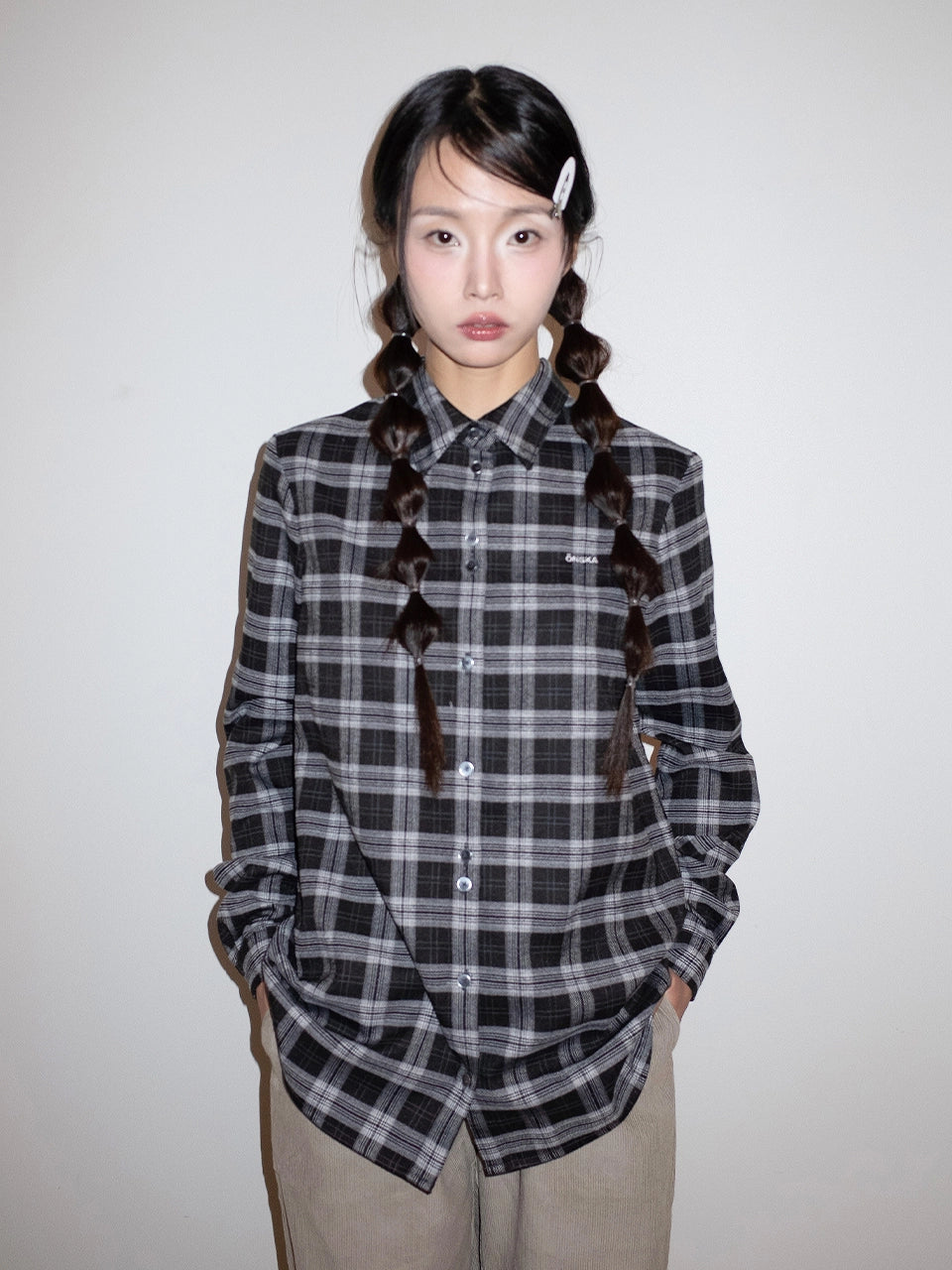 onska-fw-24-tartan-check-shirt-(black)