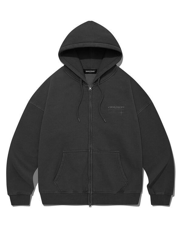 saintpain-ss-25-circle_pigment_overfit_hood_zip_up-black