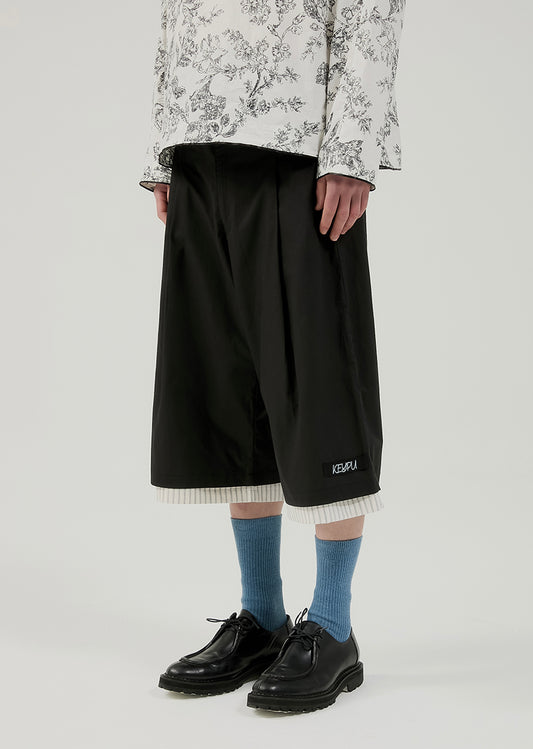 keypu-ss-25-layered-bermuda-pants-black