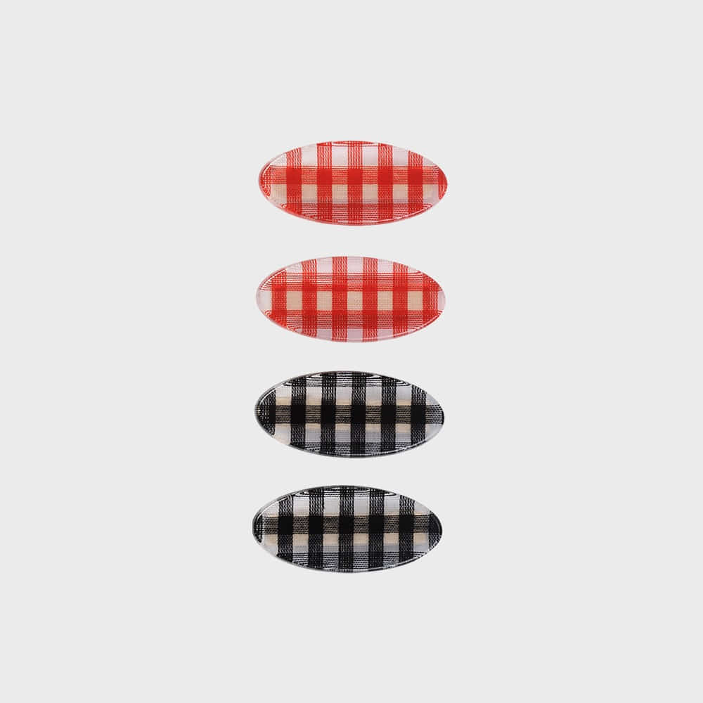 eireve-seasonless-24-petite-oval-gingham-check-hair-clip-set-b