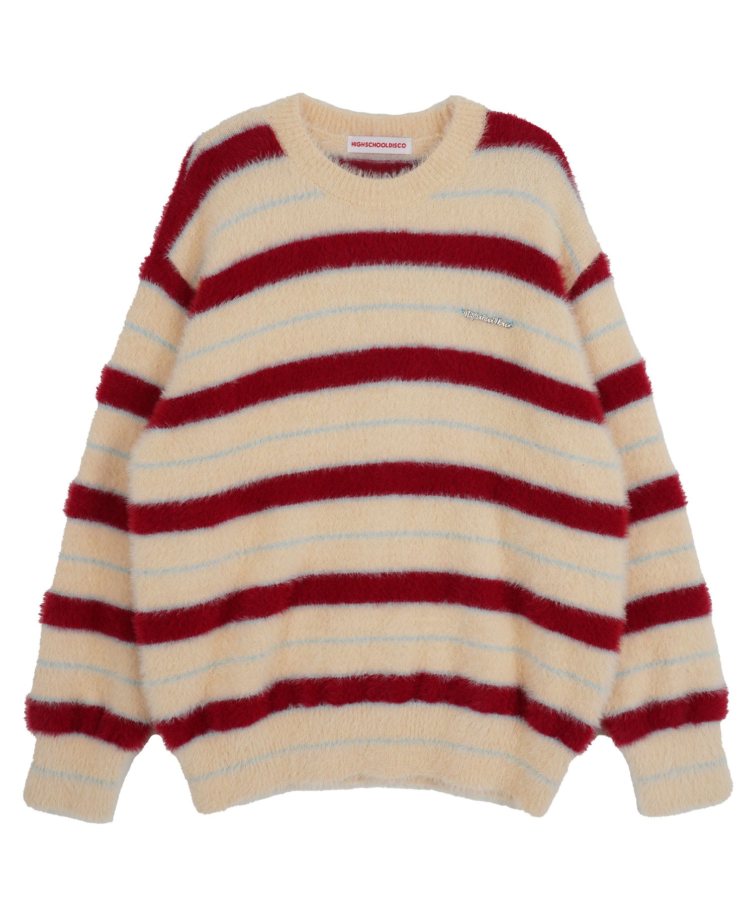 high-school-disco-fw-24-stripe-fur-crew-neck-knitwear_ivory