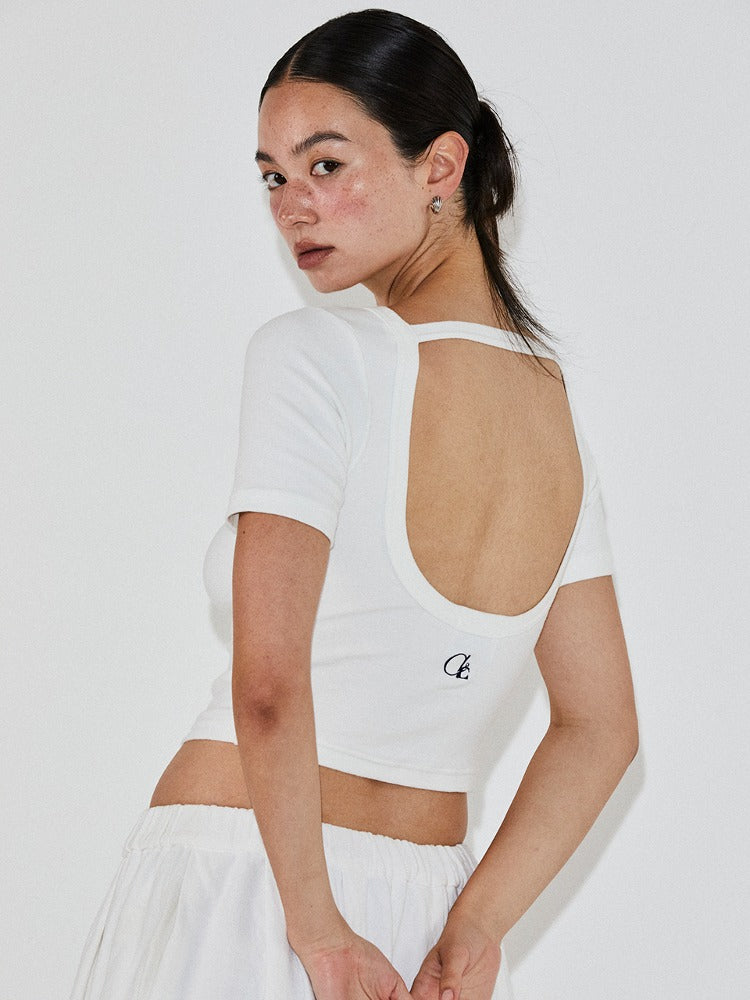 cocancl-ss-24-backless-top-white