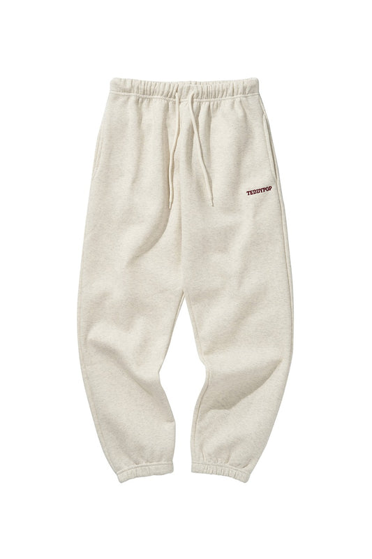 teddy-pop-ss-25-teddy-pop-logo-fleece-jogger-pants-(oatmeal)