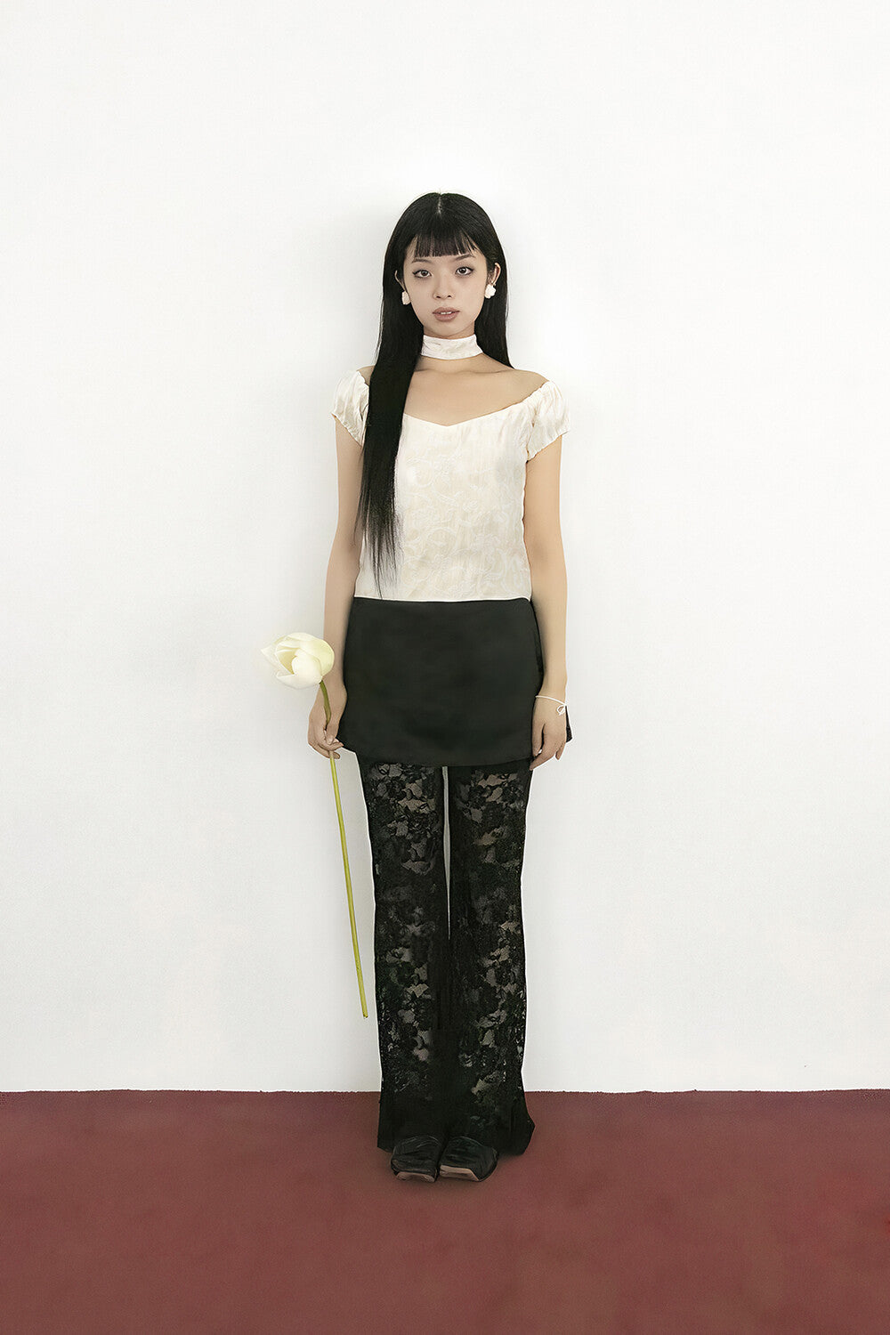 [MIAE] Summer 24 Flower lace bootscut pants