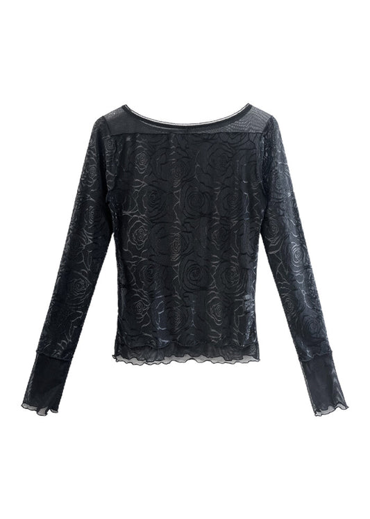 nofficialnoffice-ss-24-rose-mesh-reversible-top-black