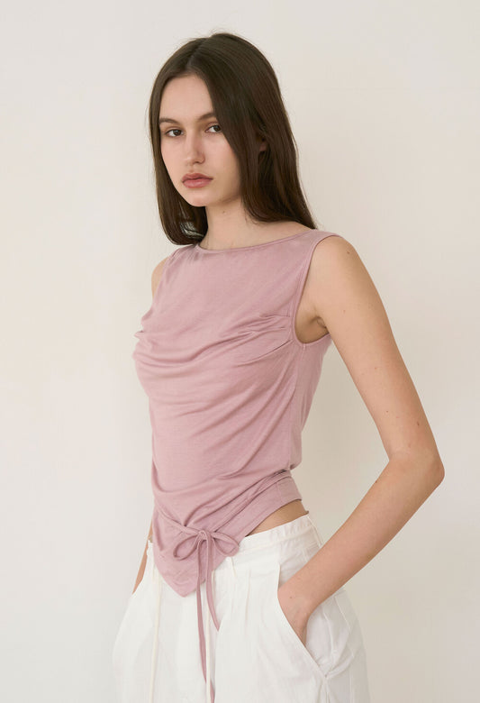 oesoel-ss-24-boat-neck-drape-top-rose-pink