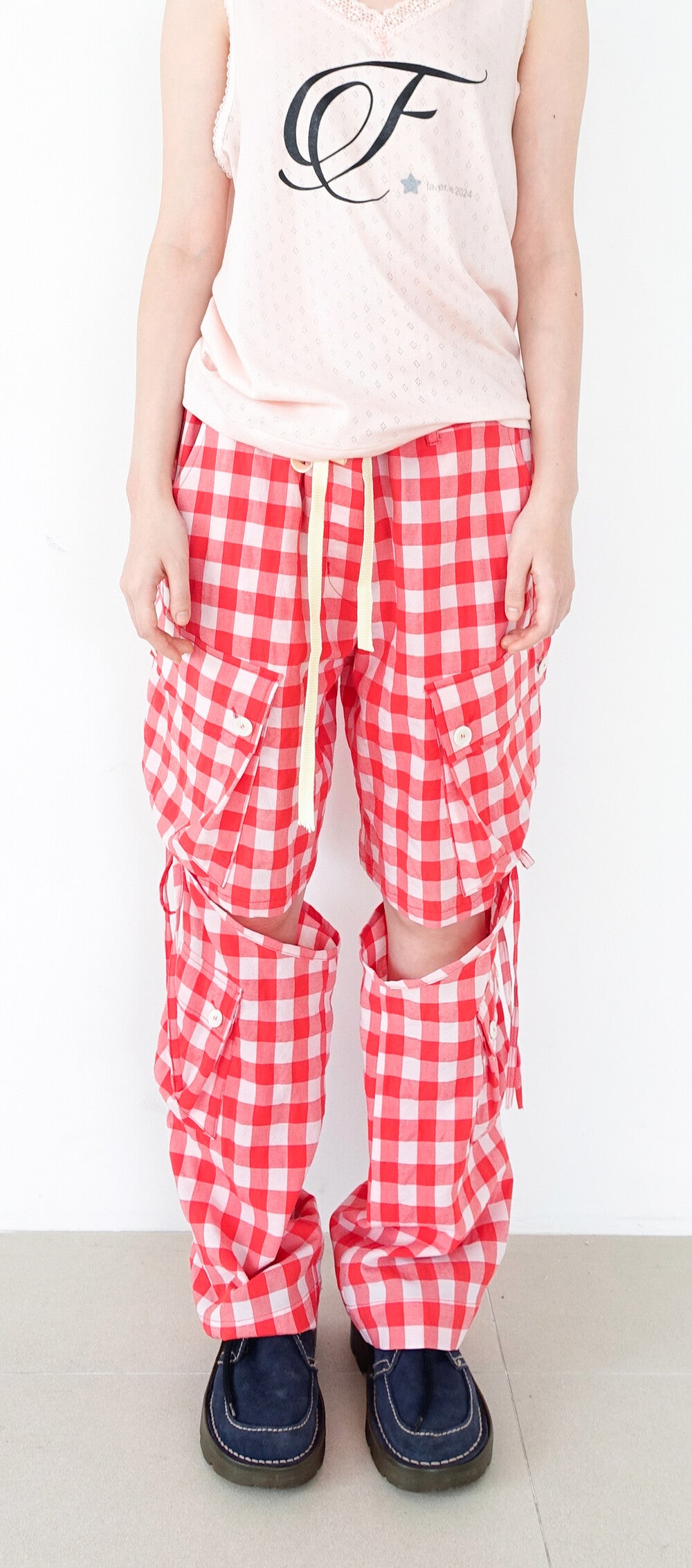 faerie-ss-24-fa-er-ie-check-warmer-pants-red