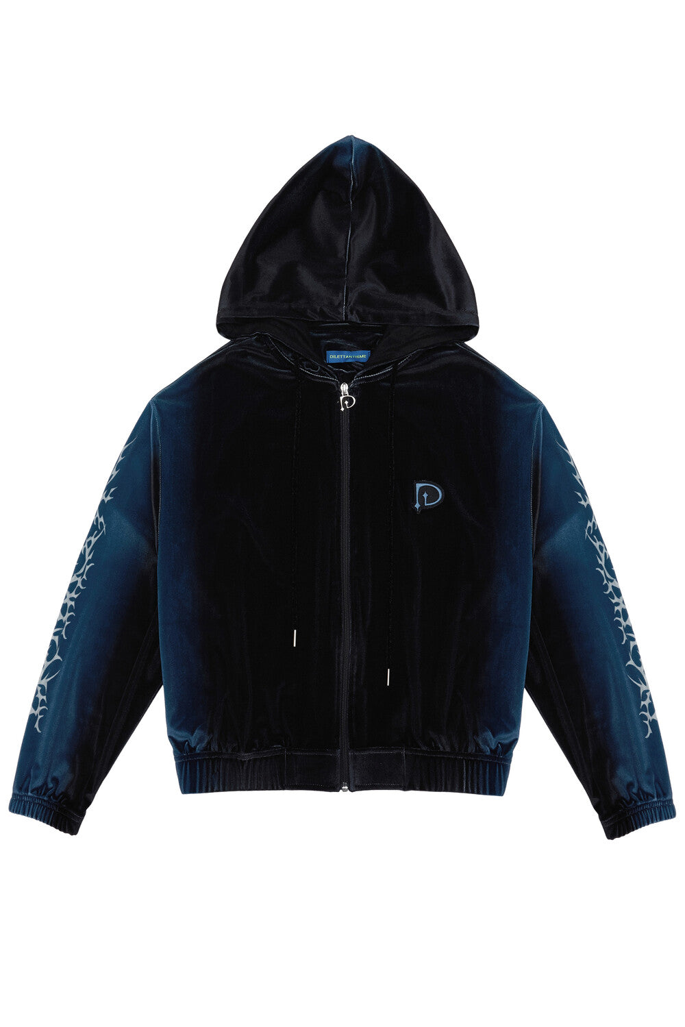 dilettantisme-ss-25-tribal-velvet-hood(bk)