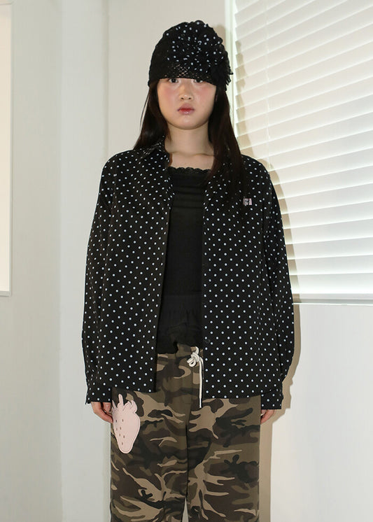 nofficialnoffice-ss-25-polka-dot-airy-shirt-black