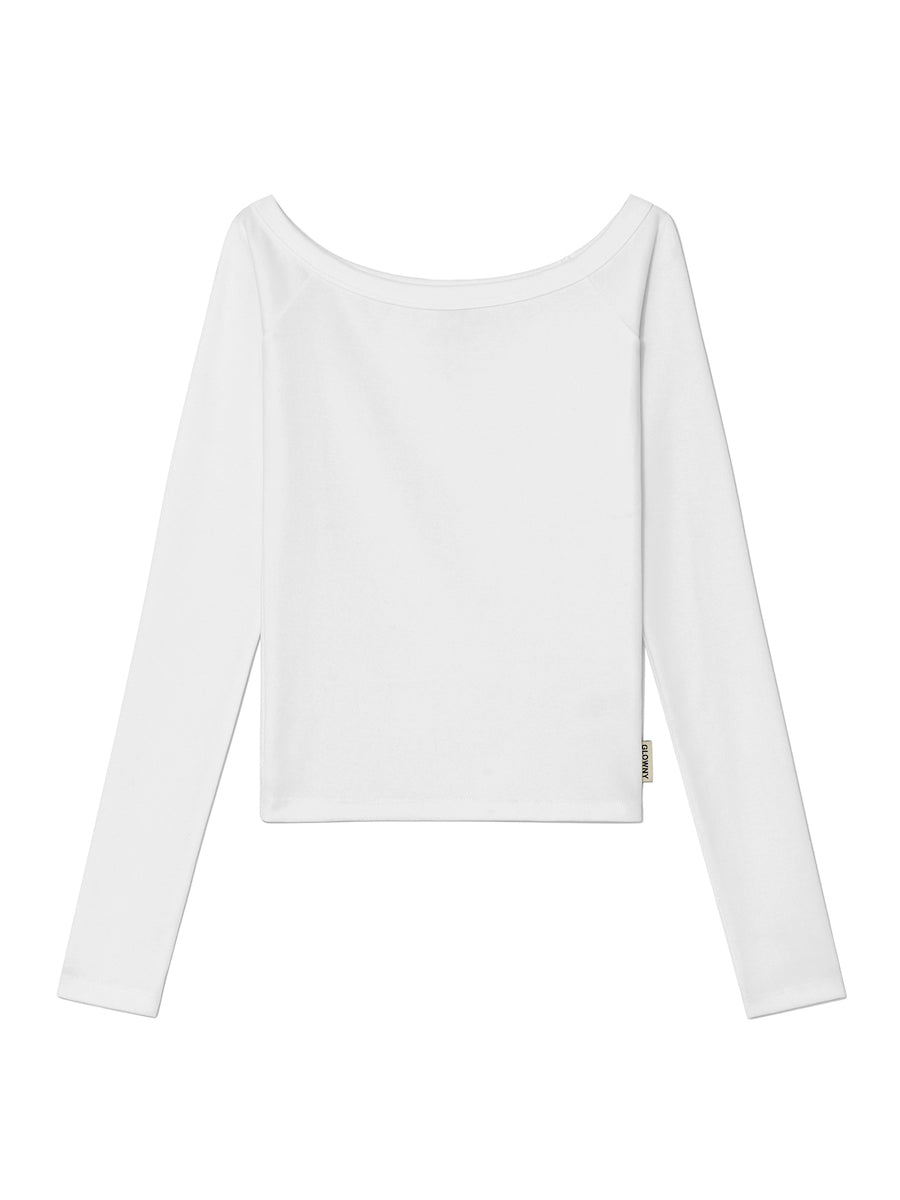 glowny-ss-24-girlfriend-off-shoulder-top-white