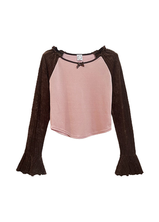 nofficialnoffice-fw-23-span-velvet-raglan-top-pink